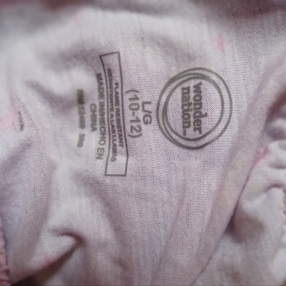 GIRLS TOP AND BOTTOM PAJAMAS SIZE 10/12 - Picture 10 of 11